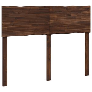 vidaXL Testiera con bordo vivo ROSTOCK Marrone Scuro 140 cm
