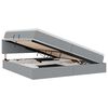 vidaXL Letto con contenitore e LED Grigio chiaro 200 x 200 cm