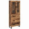 vidaXL Credenza 2 pz Legno vecchio 69,5 x 34 x 180 cm