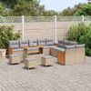 vidaXL Set Divano da Giardino 18 pcs Beige e Grigio Chiaro polyrattan