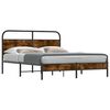 vidaXL Giroletto senza Materasso Rovere Fumo 160x200 cm in Truciolato
