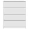 vidaXL Credenza Bianca 80x35x99 cm in Legno Multistrato
