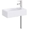 vidaXL Lavabo con rubinetto e scarico Cromato 45,5 x 25,5 x 13 cm