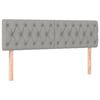 vidaXL Testiera Grigio Chiaro 160x7x78/88 cm in Tessuto