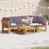 vidaXL Set Salotto da Giardino 5 pz con Cuscini Legno Massello Acacia