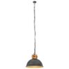 vidaXL Lampada Soffitto Industriale Grigia Rotonda 32 cm E27 in Mango