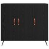 vidaXL Credenza Rovere Nero 89,5 x 34 x 80 cm Legno multistrato