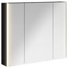 vidaXL Mobiletto per specchio da bagno Rovere Nero 83,5 x 15,5 x 70 cm