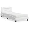vidaXL Letto con Materasso Hvar Bianco 90x190 cm in Similpelle
