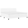 vidaXL Letto a molle con materasso Bianco 200 x 200 cm Pelle sintetica