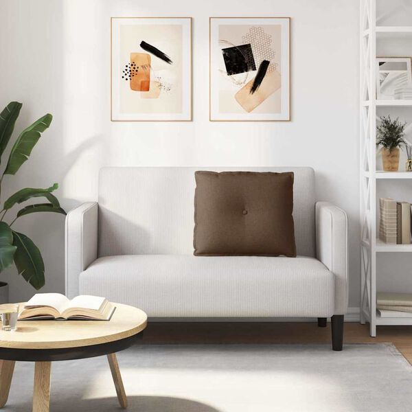 vidaXL Cuscino per Schiena Marrone 60 x 19 x 50 cm Tessuto