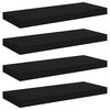 vidaXL Scaffali a Parete 4 pz Neri 60x23,5x3,8 cm in MDF