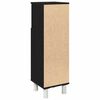 vidaXL Mobile da Bagno Rovere Nero 30 x 30 x 95 cm Legno multistrato