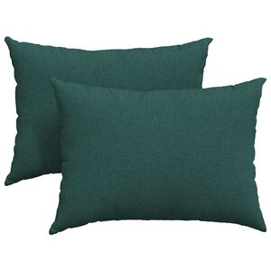 vidaXL Cuscini da Divano 2 pcs Verde Scuro 70 x 50 cm Tessuto