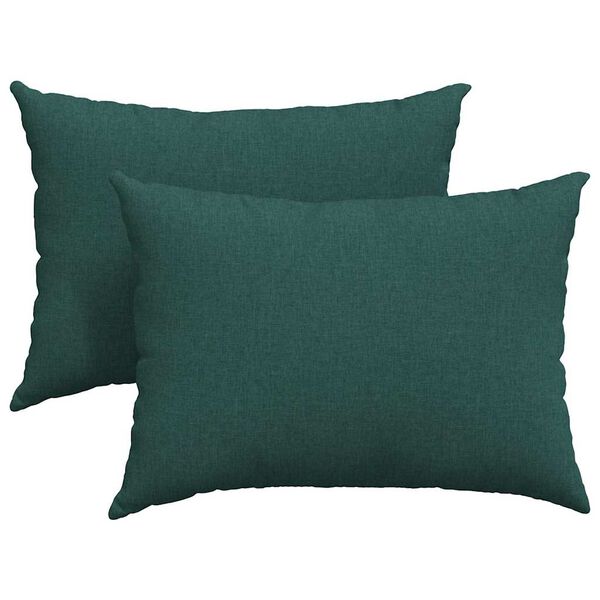 vidaXL Cuscini da Divano 2 pcs Verde Scuro 70 x 50 cm Tessuto