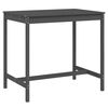 vidaXL Tavolo da Giardino Grigio 121x82,5x110cm Legno Massello di Pino
