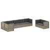 vidaXL Set Divani da Giardino 8 pz con Cuscini in Polyrattan Grigio