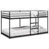 vidaXL Letto a Castello senza Materasso Nero 80x200 cm in Acciaio