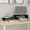 vidaXL Supporto per Monitor Nero (52-101)x22x14 cm Legno Massello Pino