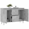 vidaXL Credenza Grigio Cemento 101,5x35x70 cm in Legno Multistrato