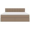 vidaXL Letto con contenitore e materasso Cappuccino 160 x 200 cm