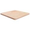 vidaXL Piano Tavolo Quadrato 50x50x2,5 cm Massello Rovere Non Trattato