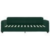 vidaXL Divano Letto con Materasso Verde Scuro 100x200 cm in Velluto
