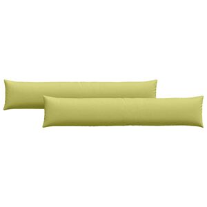vidaXL Cuscini da Divano 2 pcs Verde chiaro 200 x 40 cm Tessuto