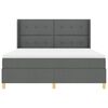vidaXL Letto a molle con materasso Grigio 140 x 200 cm Tessuto
