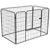vidaXL Recinto per Cani Resistente Nero 120x80x70 cm in Acciaio