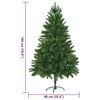 vidaXL Albero di Natale con 300 LED con supporto Verde 180 cm PE