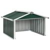 vidaXL Capanno per Robot Tosaerba 92x97x63 cm Acciaio Zincato Verde