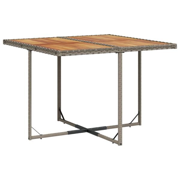 vidaXL Set da Pranzo da Giardino 9 pz con Cuscini in Polyrattan Grigio