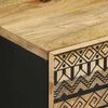 vidaXL Comodino Nero 40x33,5x46 cm in Legno Massello di Mango Grezzo