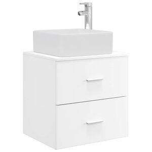 vidaXL Mobile Lavabo da Parete Bianco 49,5 x 41 x 63 cm