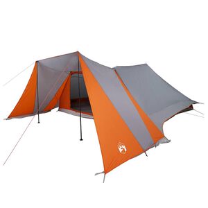 vidaXL Tenda Tipi Grigio e arancione 660 x 456 x 200 cm taffet&agrave;
