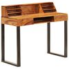 vidaXL Scrivania 110x50x94 cm Massello di Acacia e Acciaio