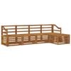 vidaXL Set di divani da esterno 5 pz Naturale
