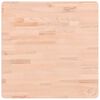 vidaXL Piano per Tavolo 60x60x2,5 cm Quadrato Legno Massello di Faggio