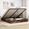 vidaXL Letto ottomano Quercia Affumicata 203 x 160 x 25 cm