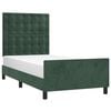 vidaXL Giroletto senza Materasso Verde Scuro 90x190 cm in Velluto