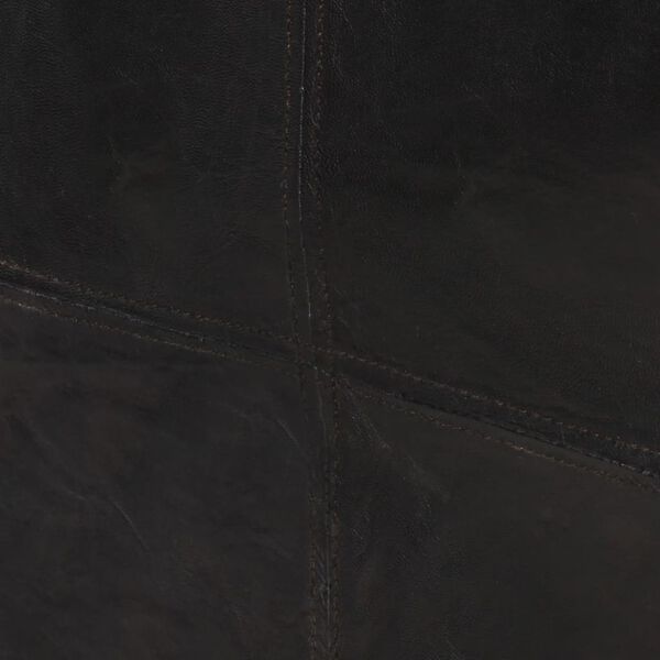 vidaXL Divano a 2 Posti Nero in Vera Pelle