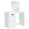 vidaXL Toeletta con Luci LED Bianca 90x42x132,5 cm