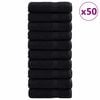 vidaXL Asciugamano per Ospiti SOLUND 50 pz Nero 50 x 100 cm 550 gsm