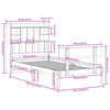 vidaXL Letto Libreria senza Materasso Bianco 90x190 cm Massello Pino