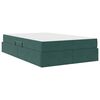 vidaXL Letto con contenitore e materasso Verde Scuro 120 x 200 cm