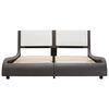 vidaXL Struttura letto con LED senza materasso grigio e bianco 120x190 cm