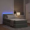 vidaXL Letto con contenitore e LED Grigio chiaro 90 x 190 cm Velluto
