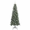 vidaXL Albero di Natale artificiale con 300 LED Verde 86 x 86 x 210 cm