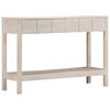 vidaXL Tavolo Consolle Bianco 110x35x75cm Legno Massello di Mango